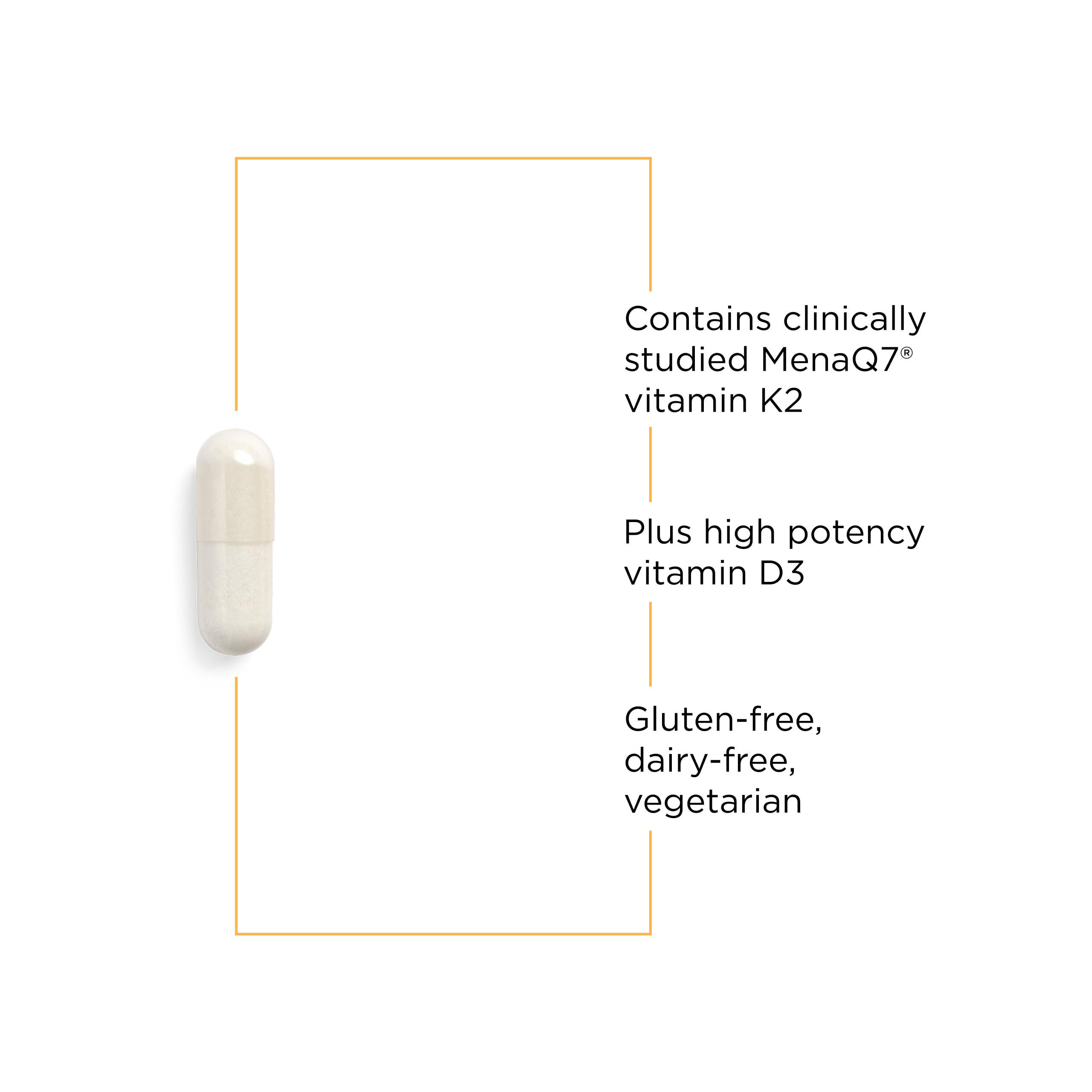 Etiqueta de Integrative Therapeutics K2 D3 mostrando la fórmula