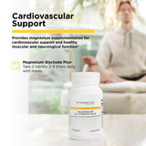 Integrative Therapeutics Magnesium Glycinate Plus, etiqueta clara, fácil identificación de dosificación.