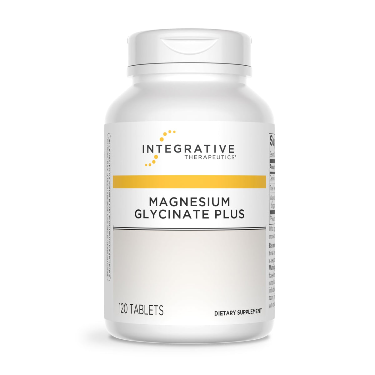 Integrative Therapeutics Magnesium Glycinate Plus, tabletas 120, soporte diario para músculos y función cardíaca.