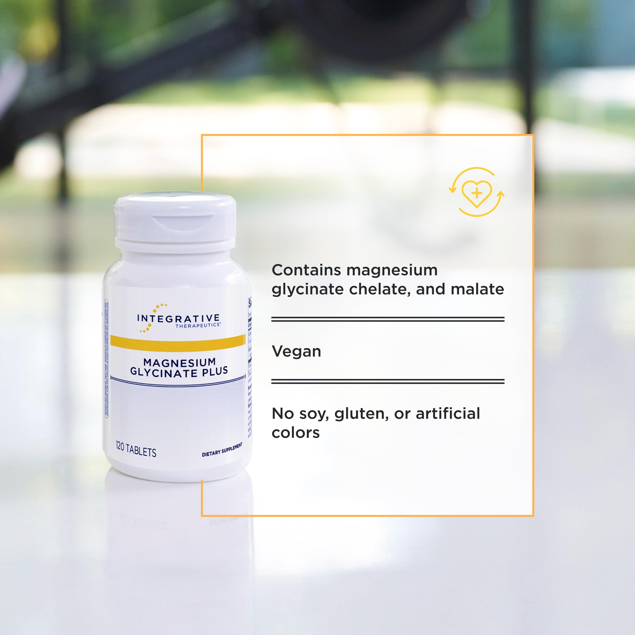Integrative Therapeutics Magnesium Glycinate Plus, tabletas en blister, conveniencia para viajes.