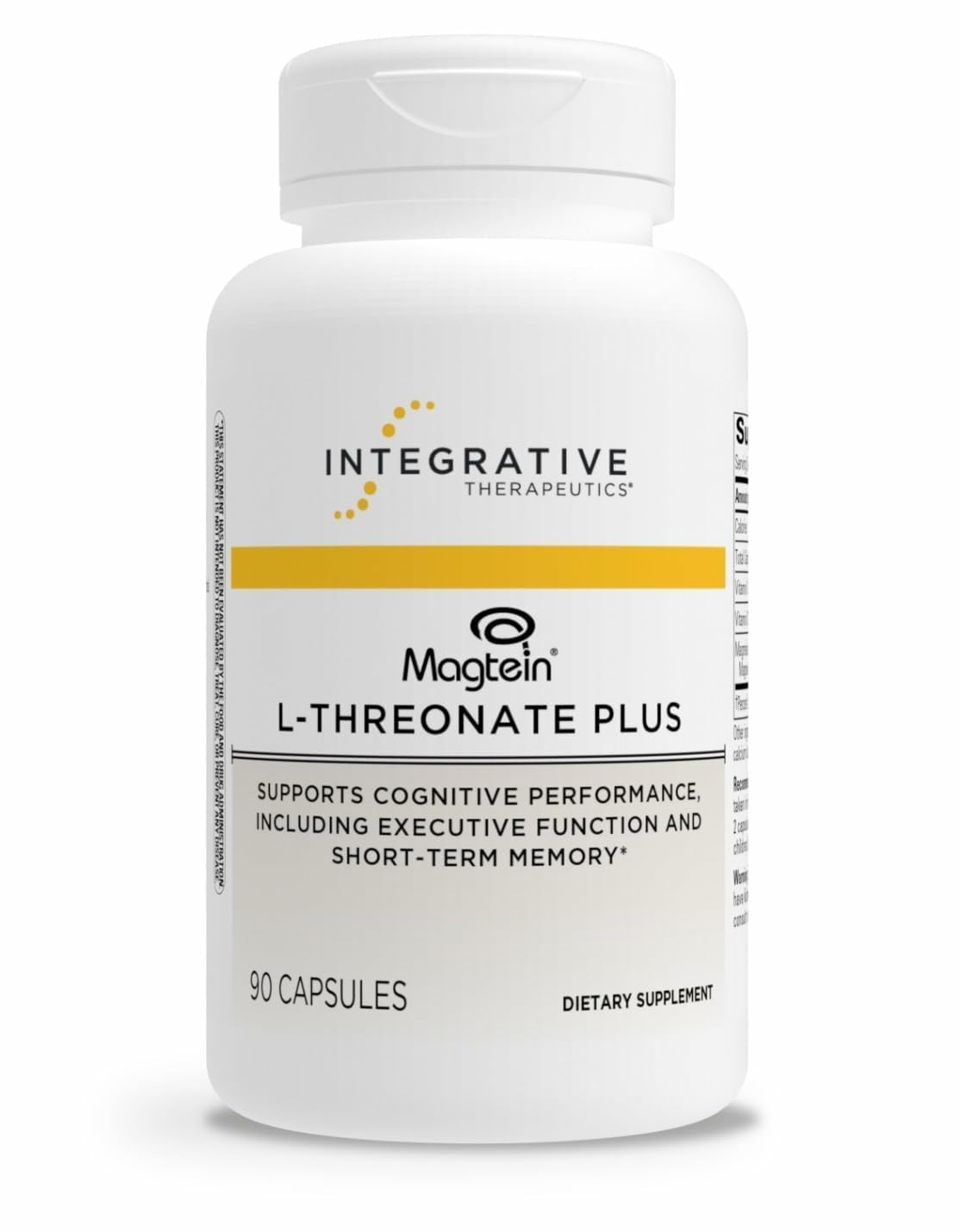 Botella de Integrative Therapeutics Magtein L-Threonate Plus para apoyo diario de la memoria