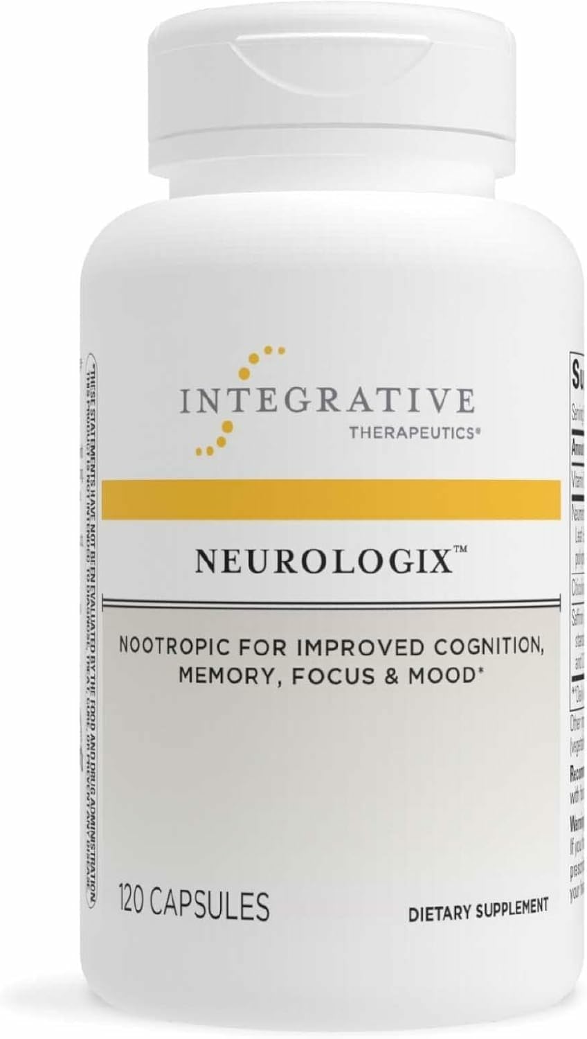 Neurologix de Integrative Therapeutics, frasco de 120 cápsulas, posible apoyo a la concentración diaria.