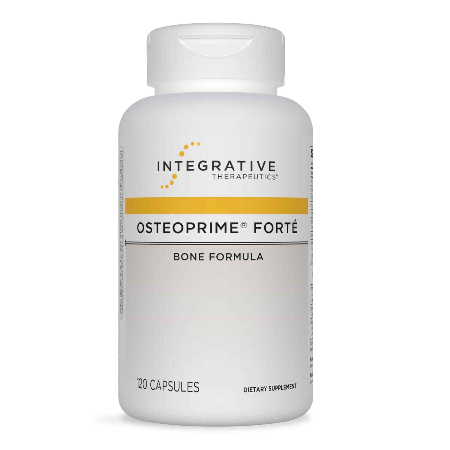 Integrative Therapeutics Osteoprime Forte: bote para uso diario y conveniencia.
