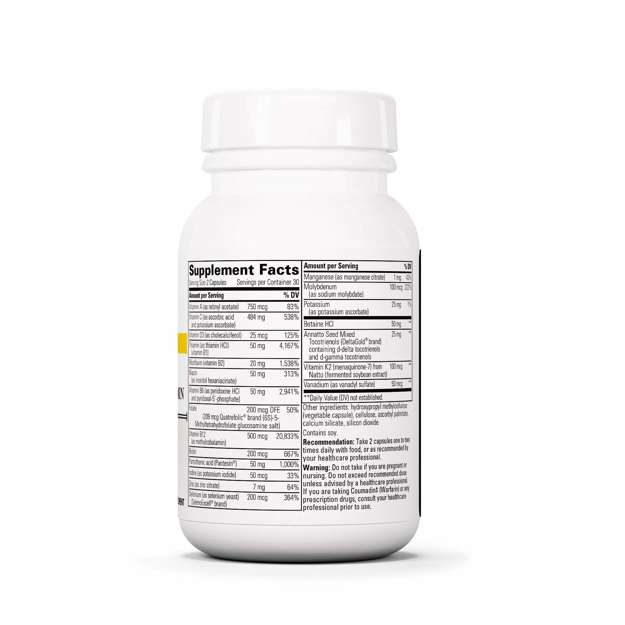 Etiqueta frontal de ProThrivers, claridad de ingredientes y calidad