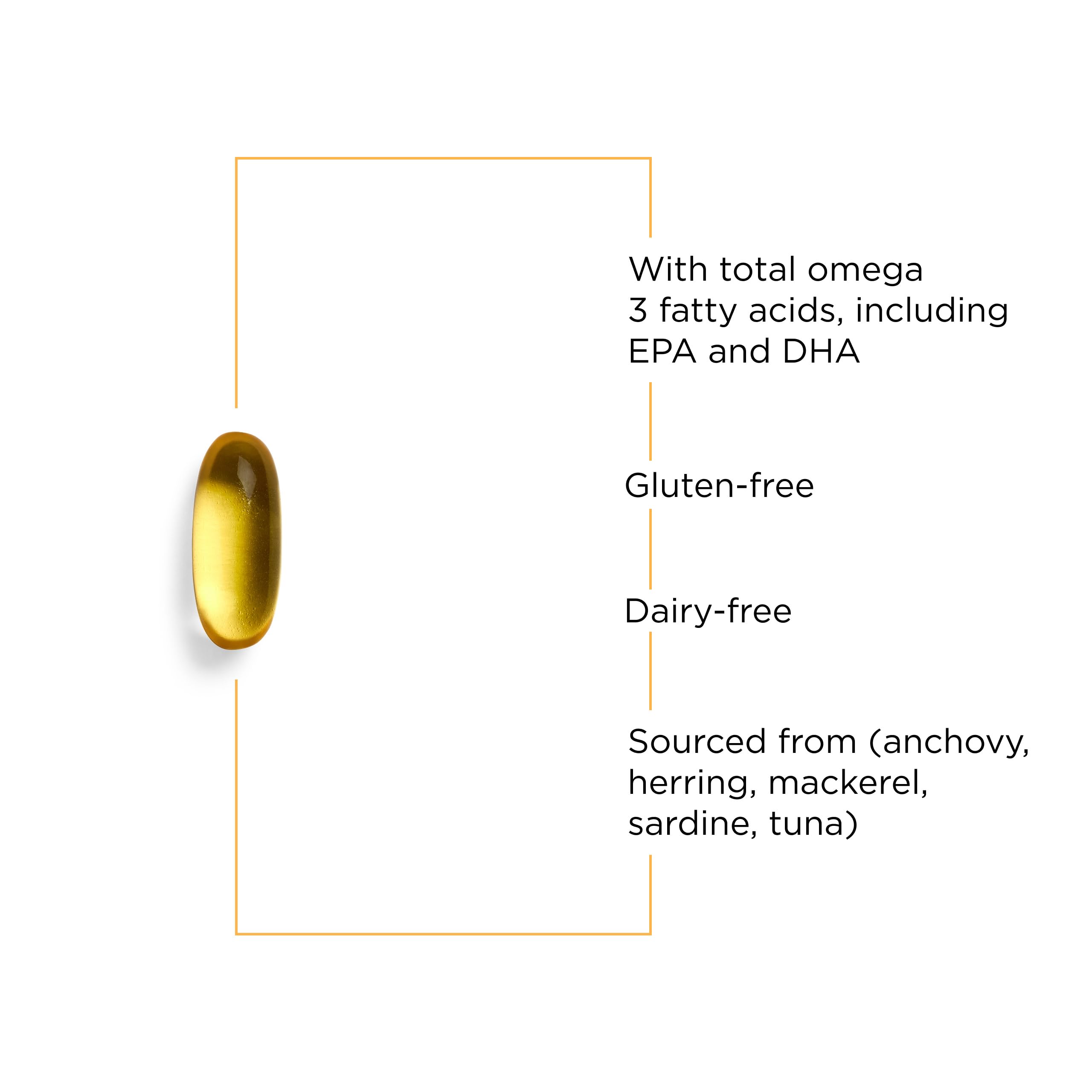 Etiqueta de Pure Omega HP sin gluten ni lactosa para dietas sensibles.