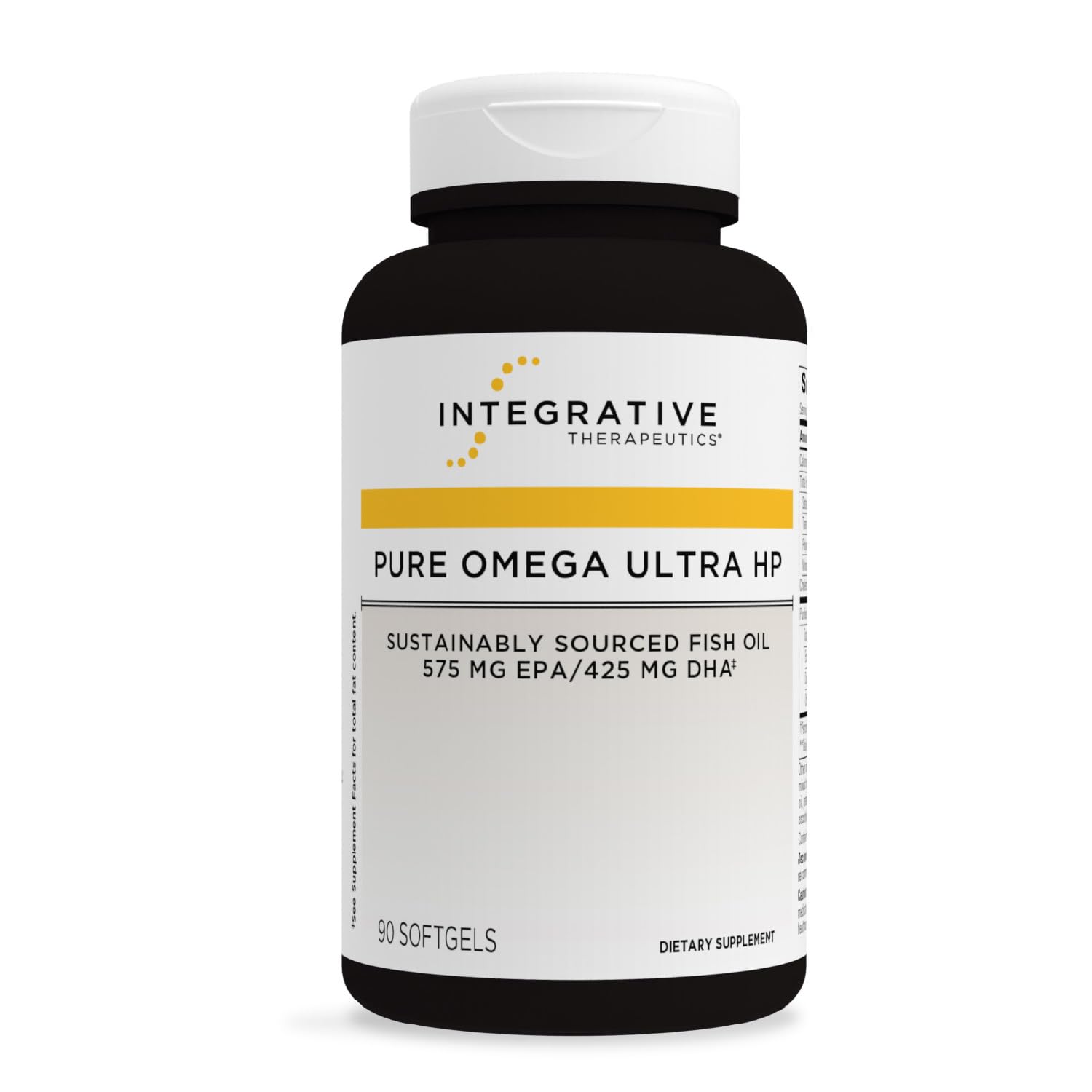 Integrative Therapeutics Pure Omega Ultra HP 1392 mg, botella, soporte para la salud cardiovascular.