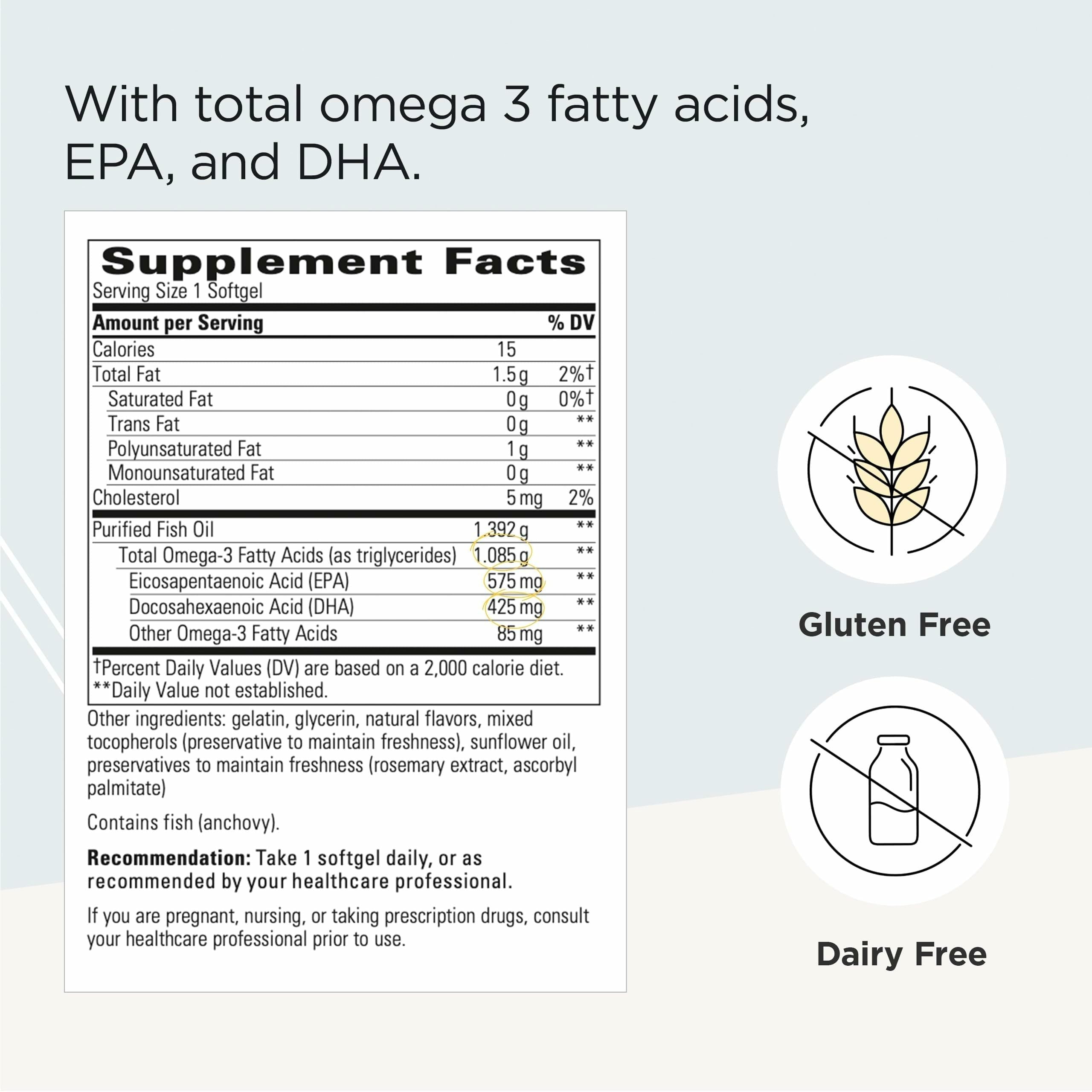 Integrative Therapeutics Pure Omega Ultra HP 1392 mg, etiqueta frontal, información clara.