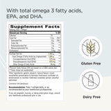 Integrative Therapeutics Pure Omega Ultra HP 1392 mg, etiqueta frontal, información clara.