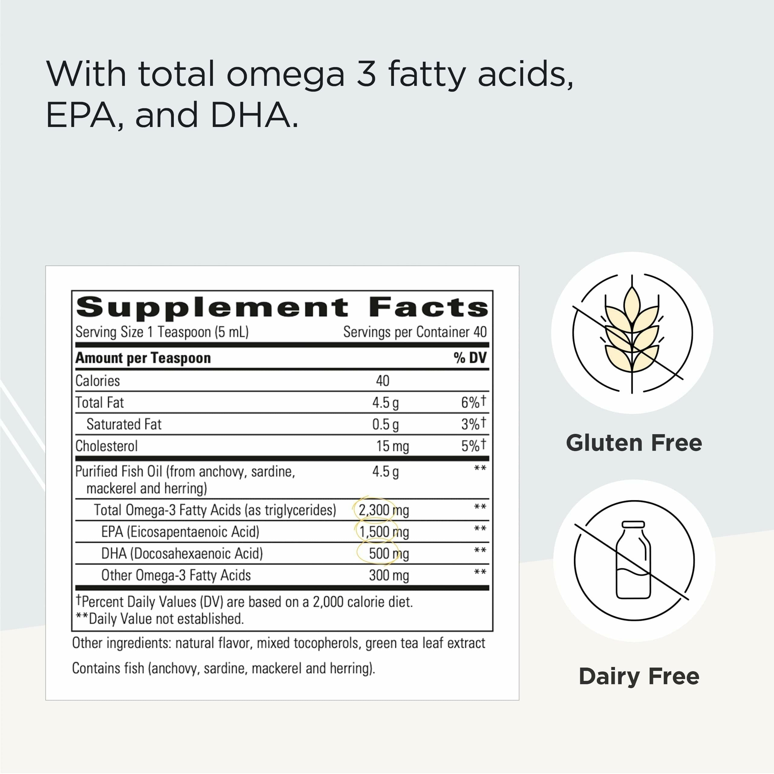 Omega Puro Líquido Integrative Therapeutics, dosificación medidora, fácil de incorporar a la rutina.