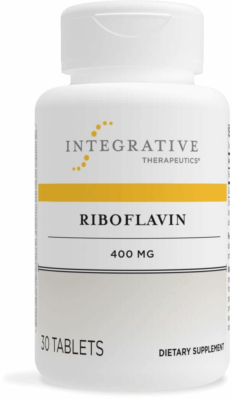 Integrative Therapeutics Riboflavina: botella frontal para energía diaria.