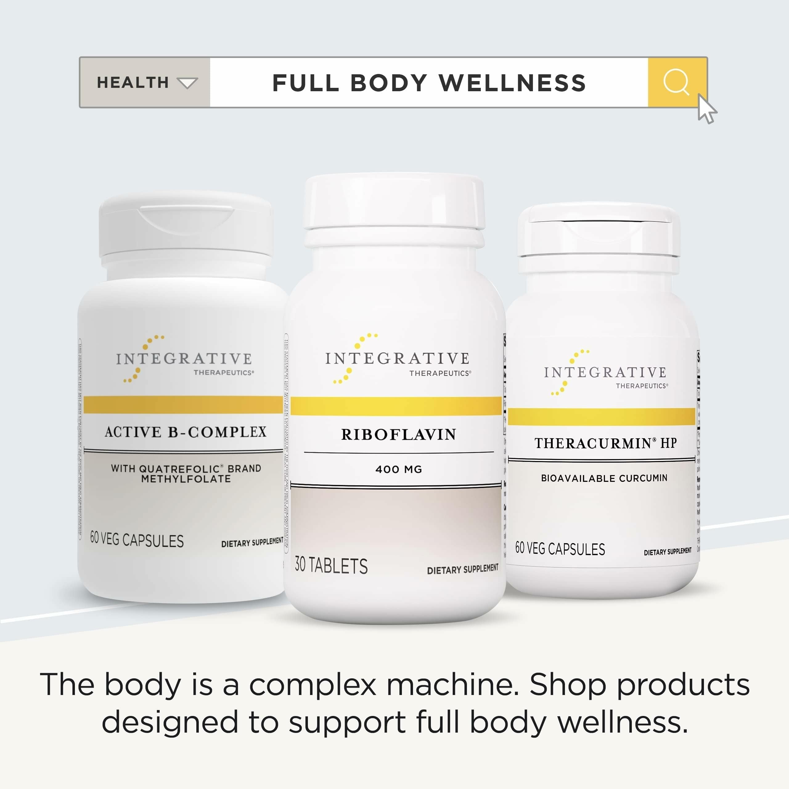 Integrative Therapeutics Riboflavina, uso diario en tu plan de bienestar.
