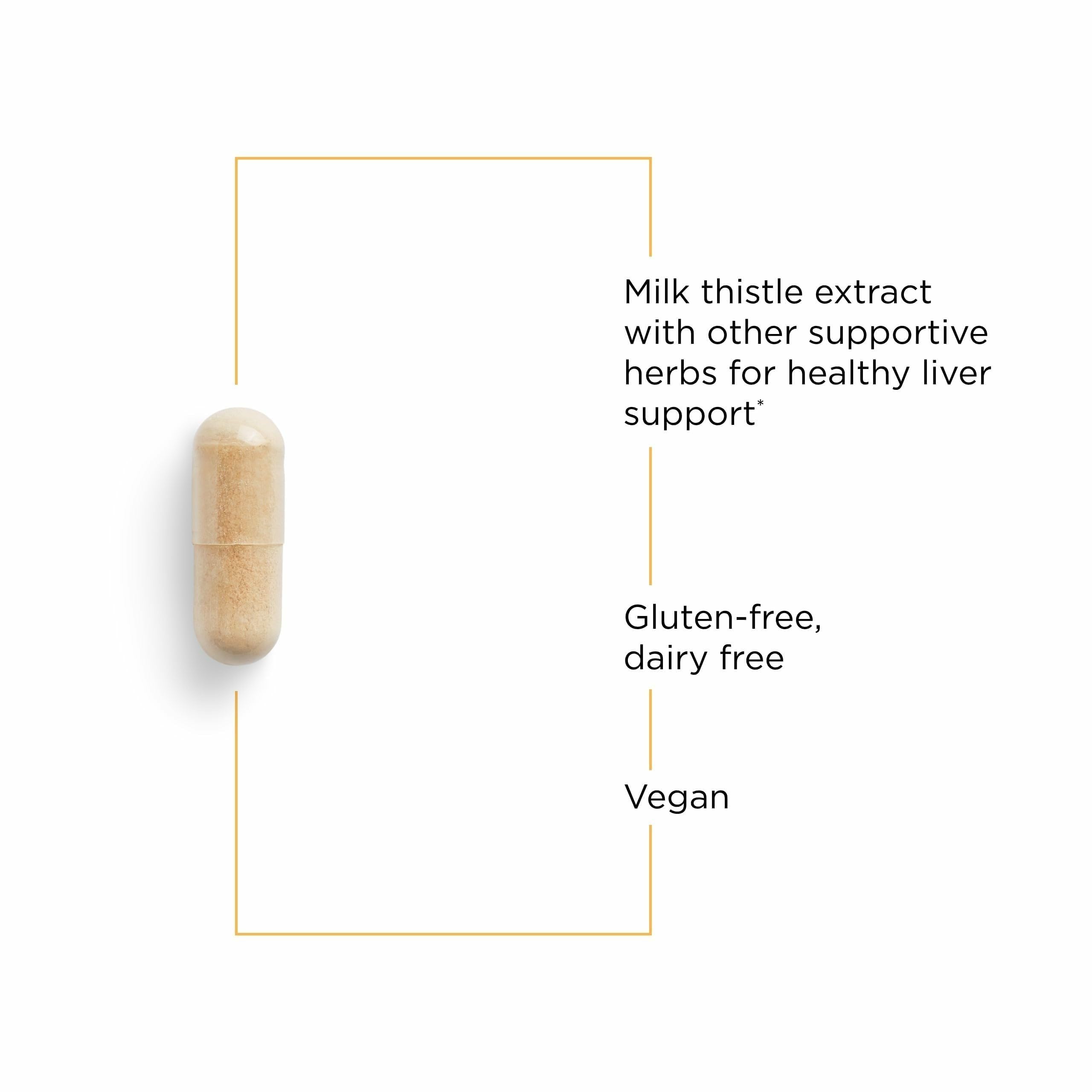 Cápsulas veganas de Integrative Therapeutics Super Milk Thistle X para uso diario.
