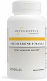 Integrative Therapeutics Testosterone Formula: botella con cápsulas para apoyo diario de bienestar masculino.