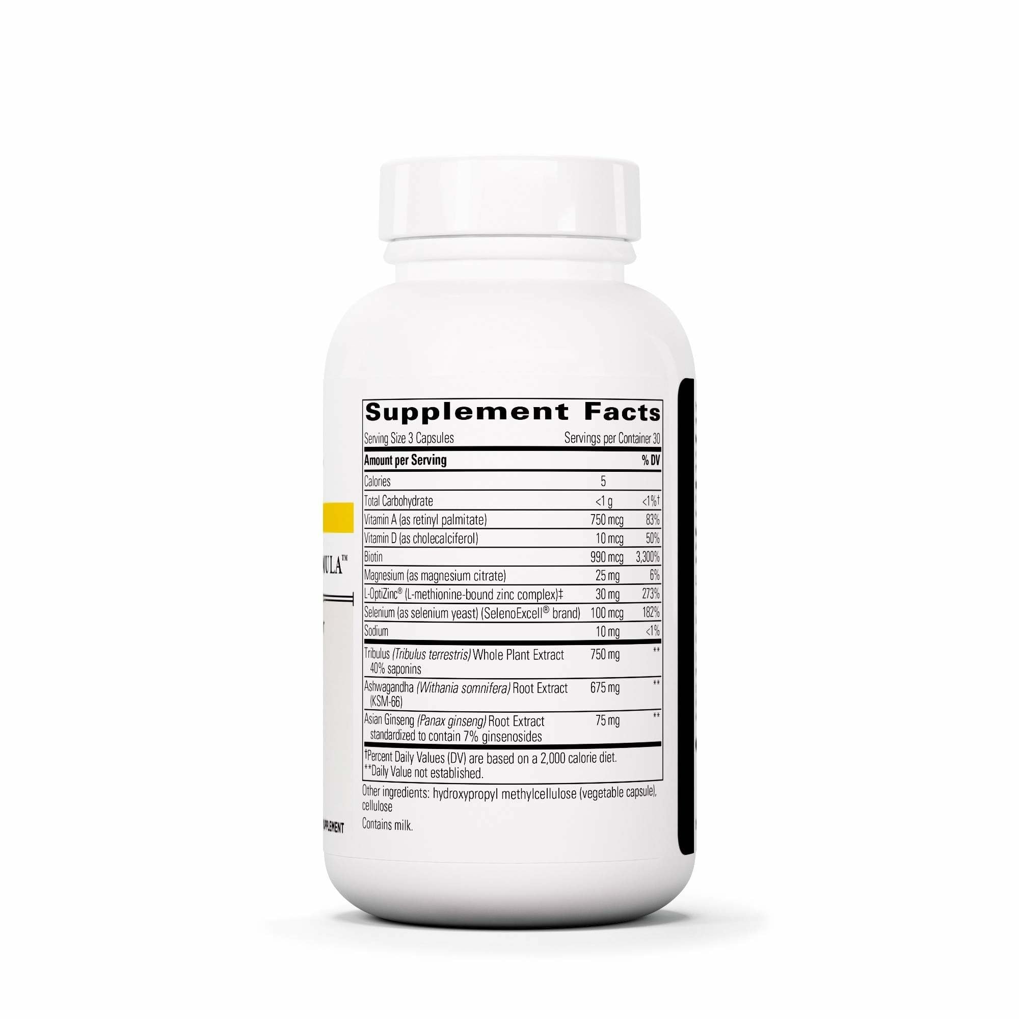 Integrative Therapeutics Testosterone Formula: cápsulas listas para uso diario durante entrenamientos.