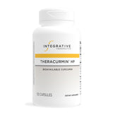 Theracurmin HP de Integrative Therapeutics, botella vista frontal, apoyo potencial para recuperación muscular tras ejercicio intenso.