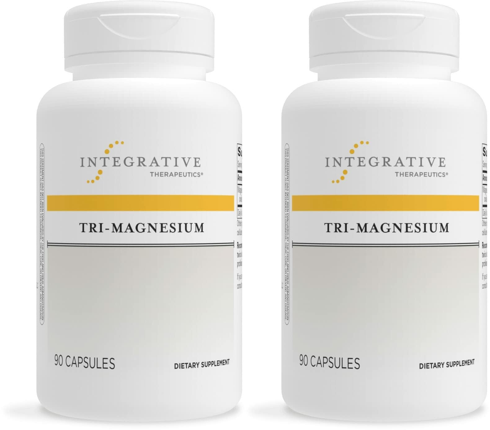 Tri-Magnesium de Integrative Therapeutics, botella frontal, apoya la energía diaria y el equilibrio de magnesio.