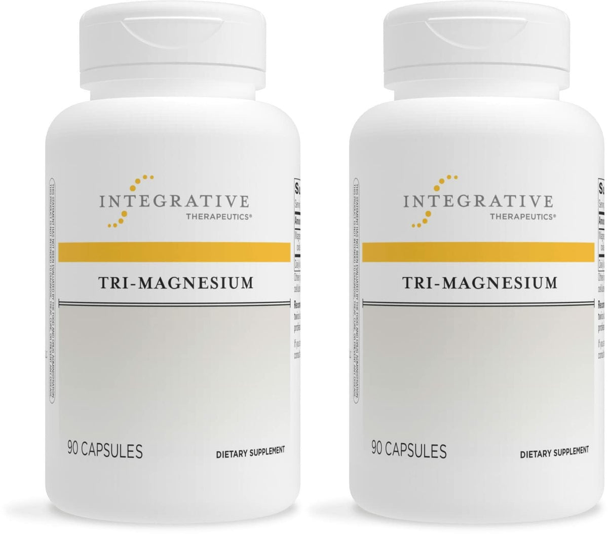 Tri-Magnesium de Integrative Therapeutics, botella frontal, apoya la energía diaria y el equilibrio de magnesio.