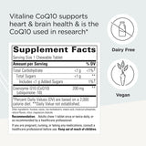 Vitaline CoQ10 Integrative Therapeutics, botella mostrando sabor cacao para la rutina diaria