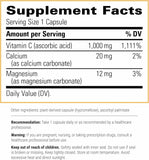 Etiqueta del producto Integrative Therapeutics Vitamina C bufferizada con ingredientes.