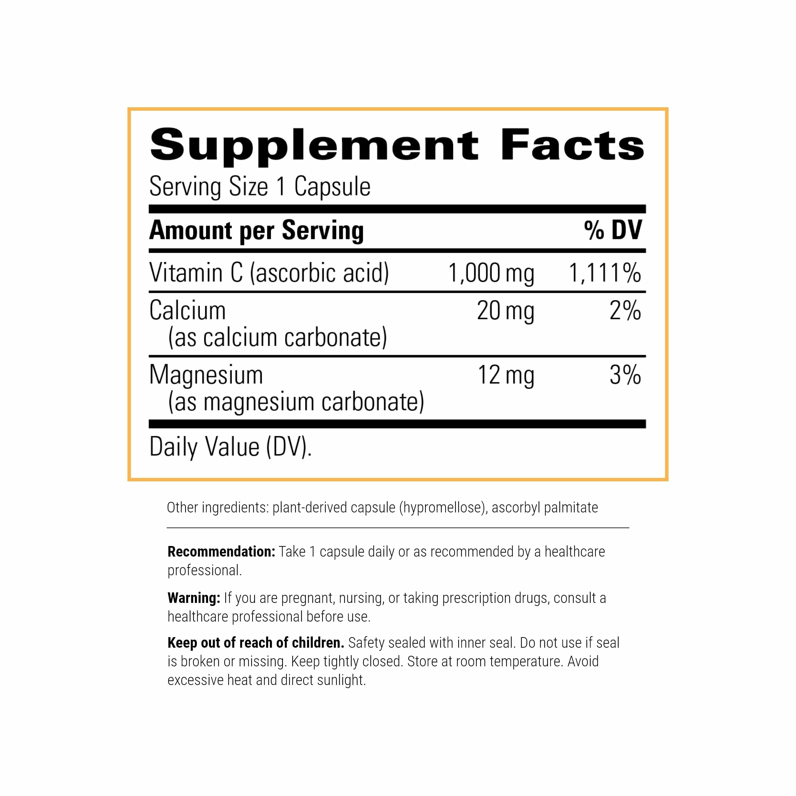 Cápsula de Integrative Therapeutics Vitamina C Bufferizada, uso diario para apoyo inmunitario