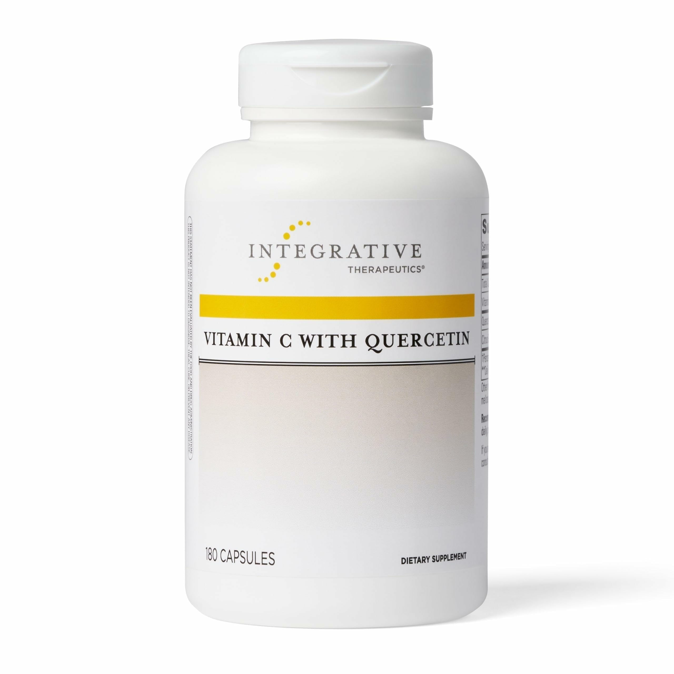 Frasco de Vitamina C con Quercetina de Integrative Therapeutics para apoyo inmunológico diario