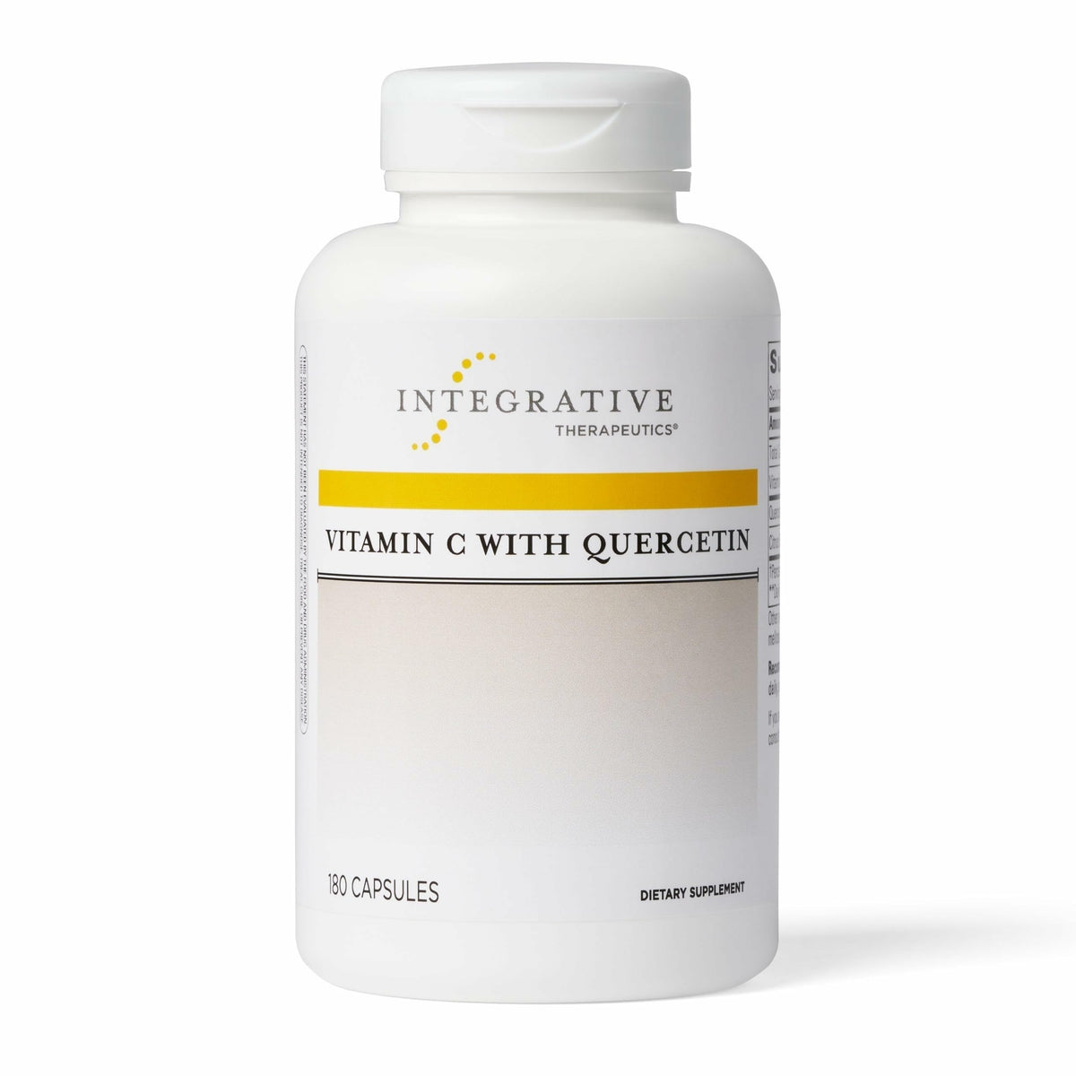 Frasco de Vitamina C con Quercetina de Integrative Therapeutics para apoyo inmunológico diario