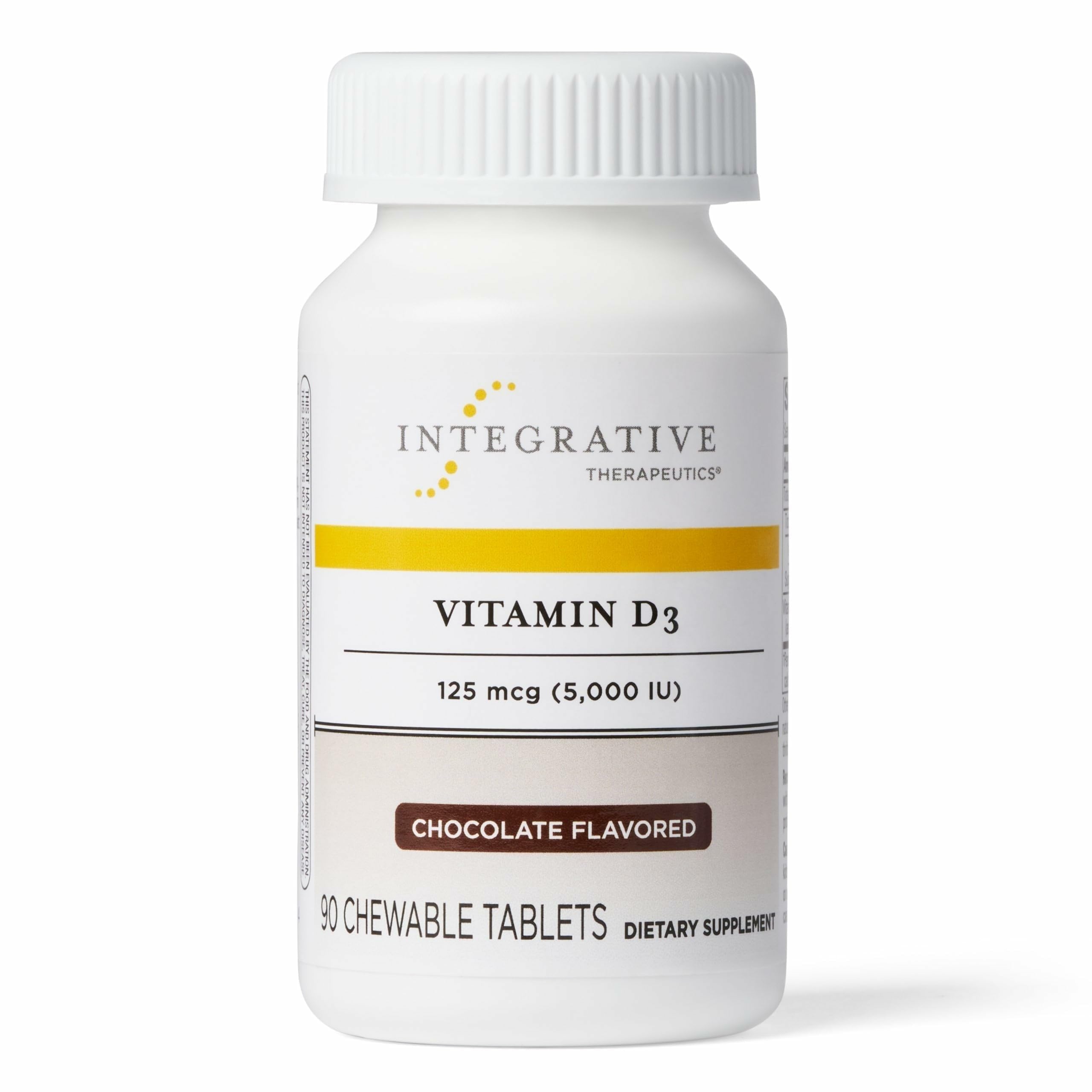 Integrative Therapeutics Vitamina D3 125 mcg tabletas chocolate, posible apoyo inmune diario
