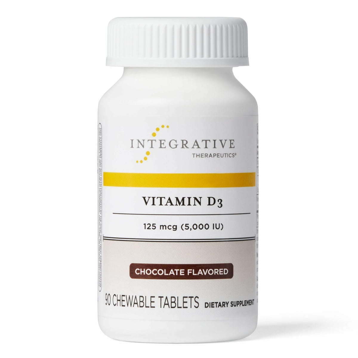 Integrative Therapeutics Vitamina D3 125 mcg tabletas chocolate, posible apoyo inmune diario