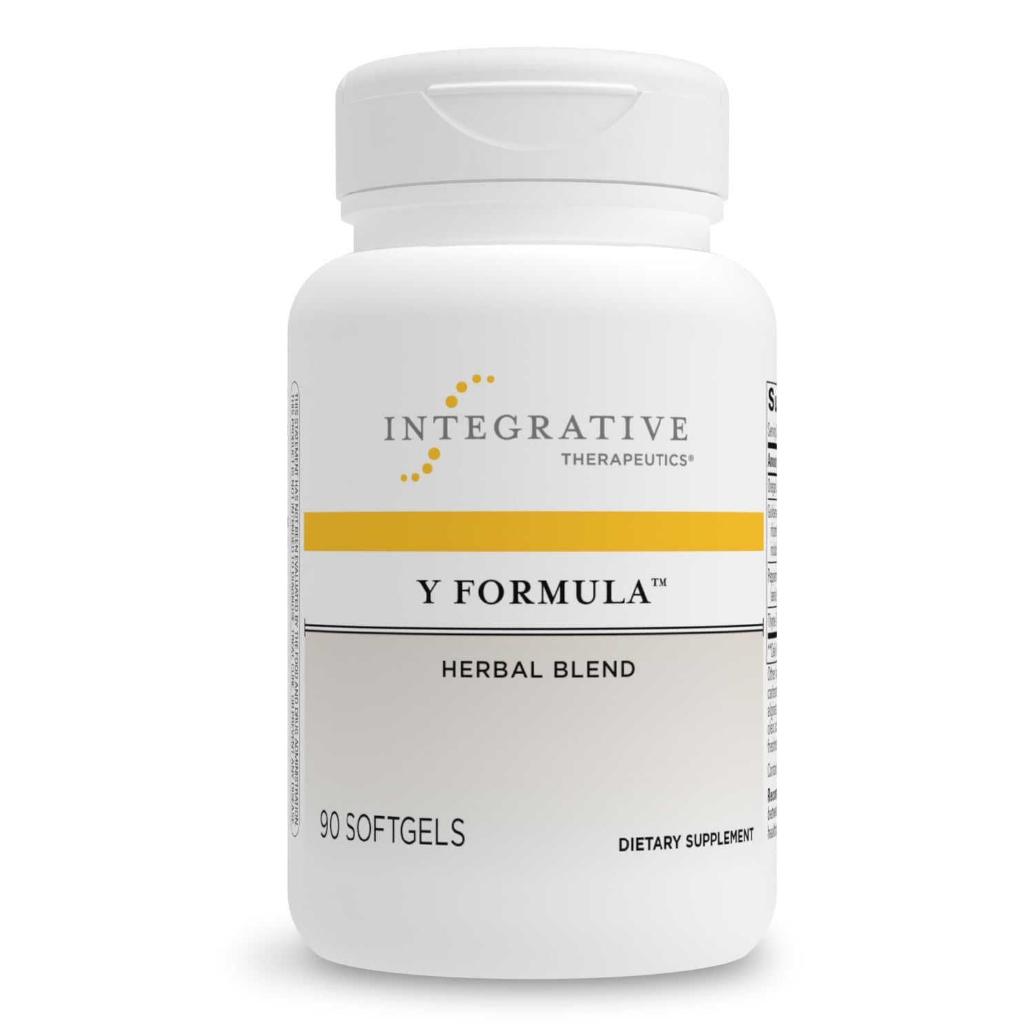 Integrative Therapeutics Y Formula, botella frontal: apoyo intestinal suave para el día a día.