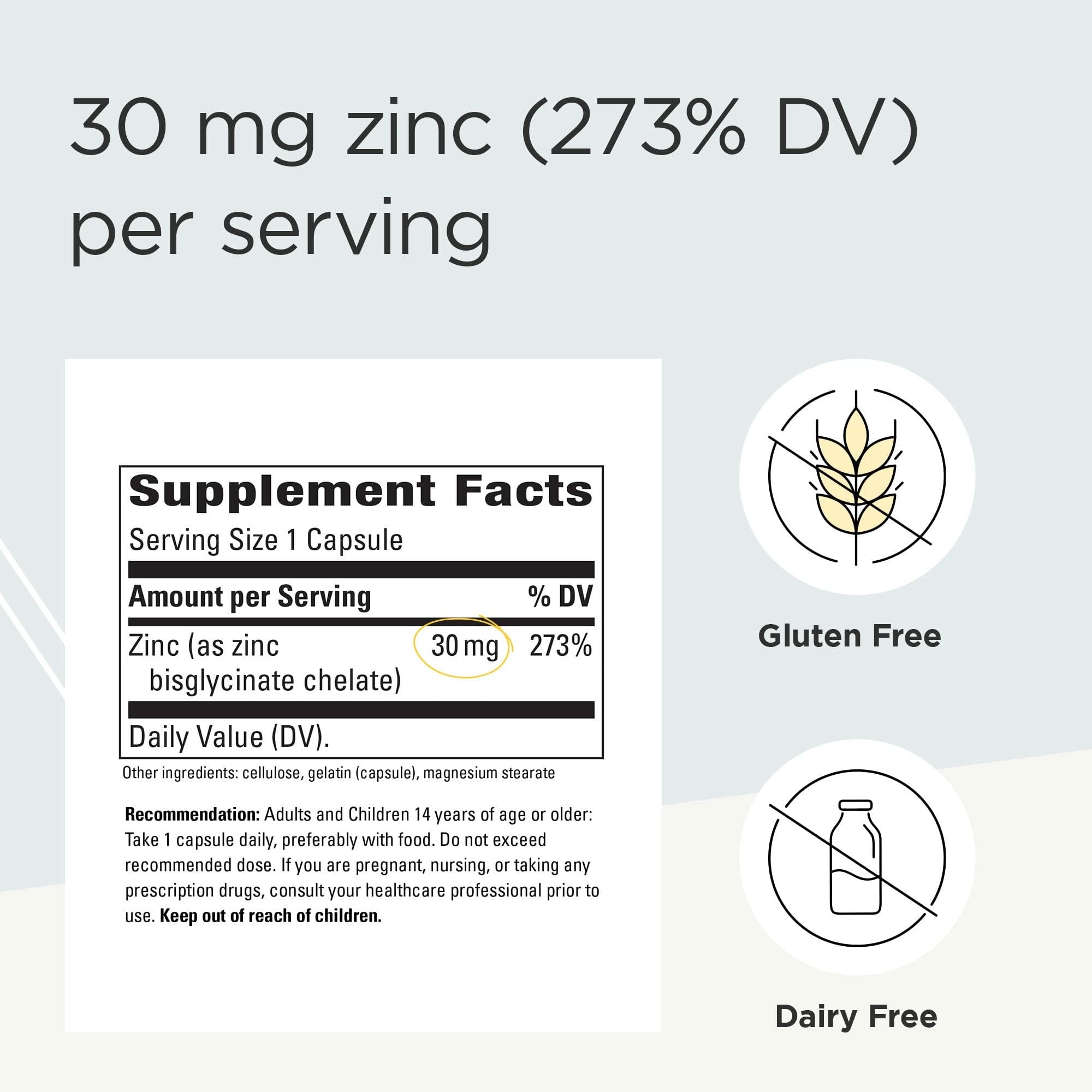 Botella de Zinc Chelate Integrative Therapeutics para uso diario.