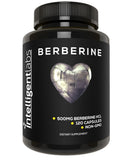 Intelligent Labs Berberina HCL Plus, botella frontal, cápsulas de 500 mg para uso diario práctico