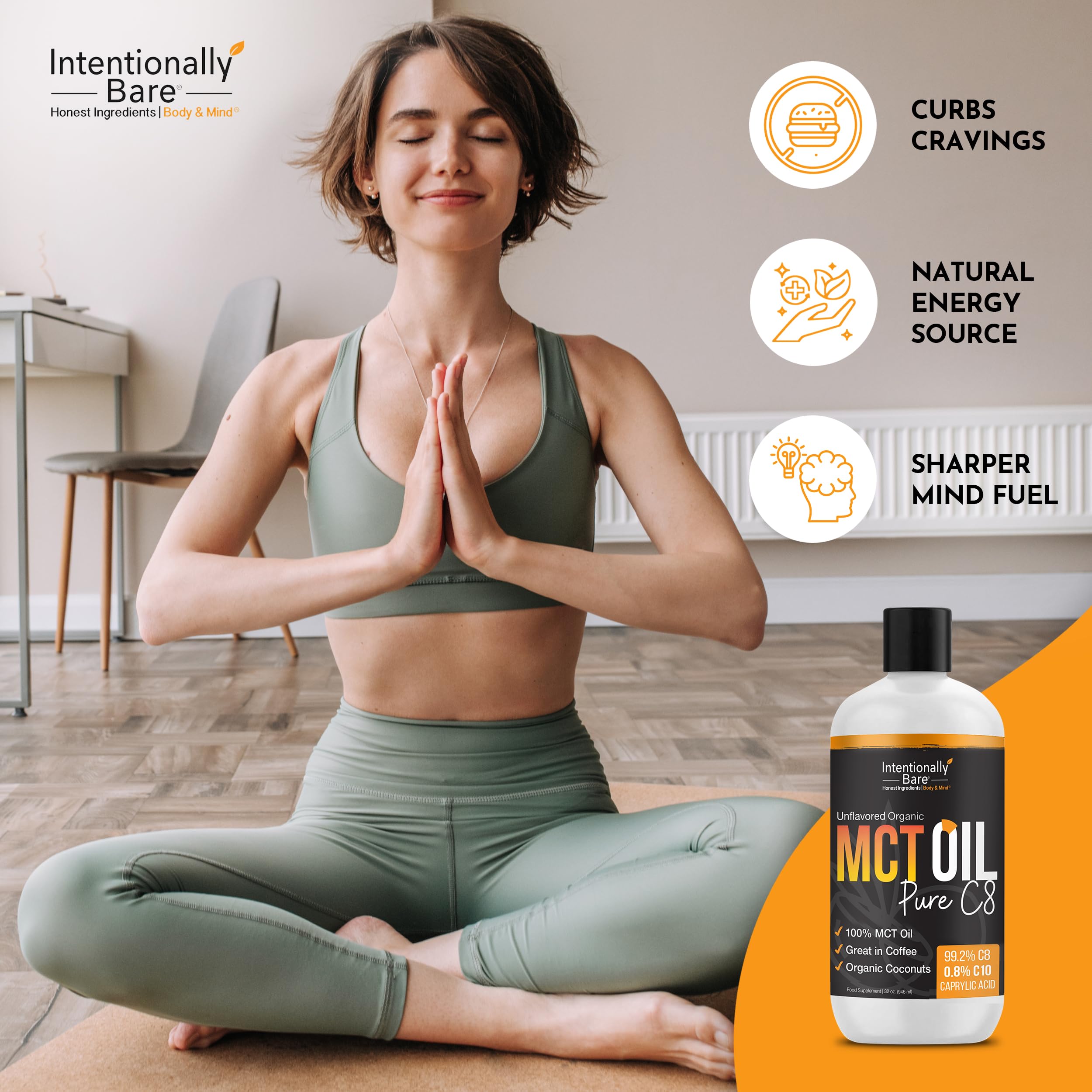 Intentionally Bare MCT Oil en recetas, añade grasa saludable para resultados ligeros.