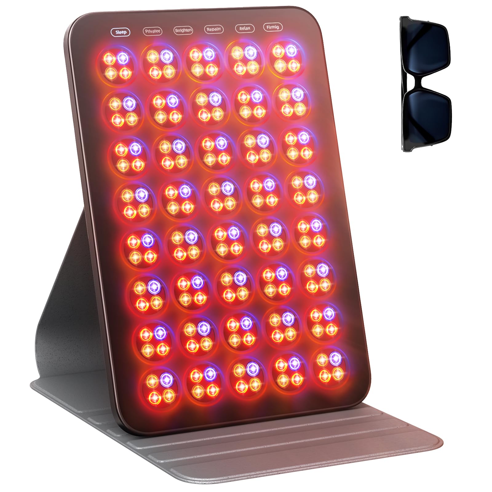 INTEO panel luz roja portátil para rostro, mejora elasticidad y luminosidad de la piel