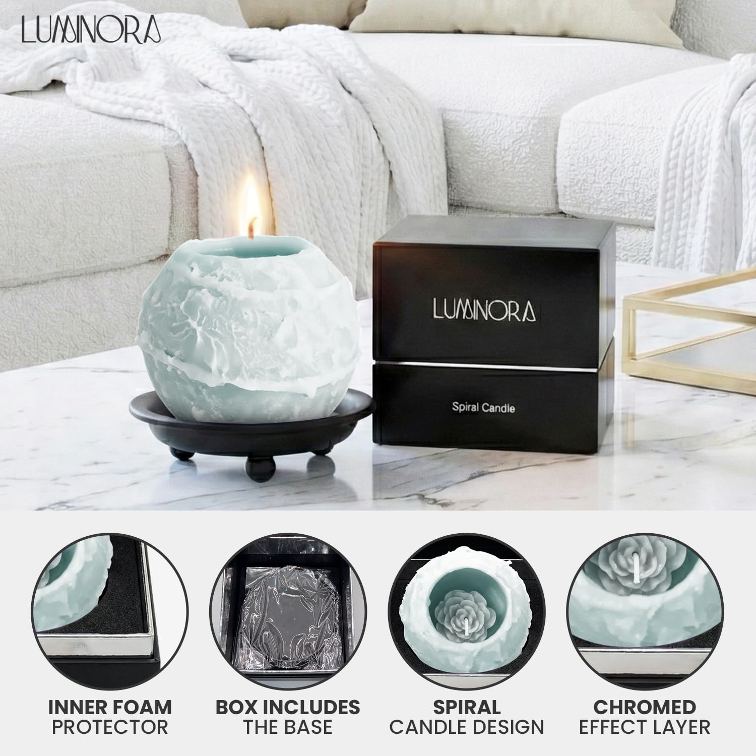INTERGAZE LUMINORA diseño espiral único para decorar y sorprender
