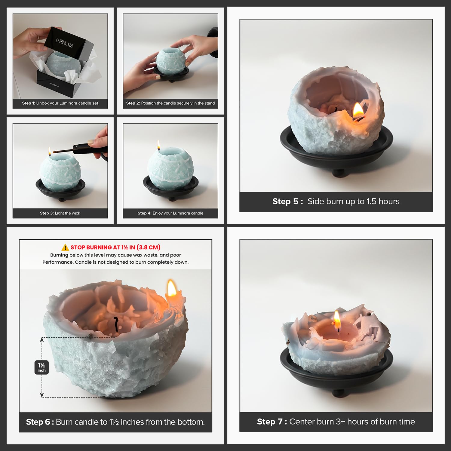 INTERGAZE LUMINORA vela decorativa para hogar, regalo ideal