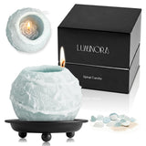 INTERGAZE LUMINORA vela espiral con destellos azules para un ambiente relajante y decorativo