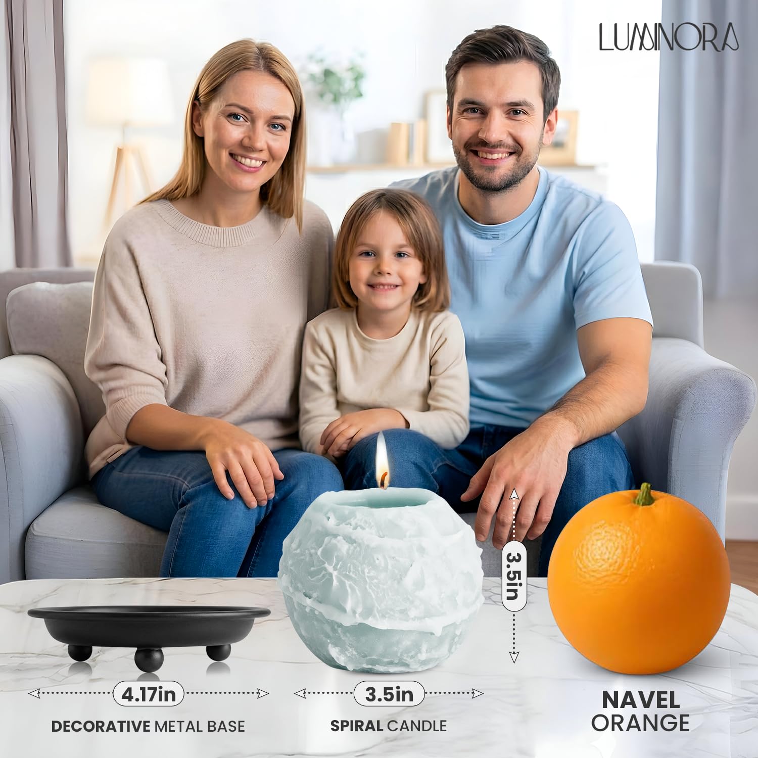 INTERGAZE LUMINORA vela espiral para encendido fácil y ambiente sereno