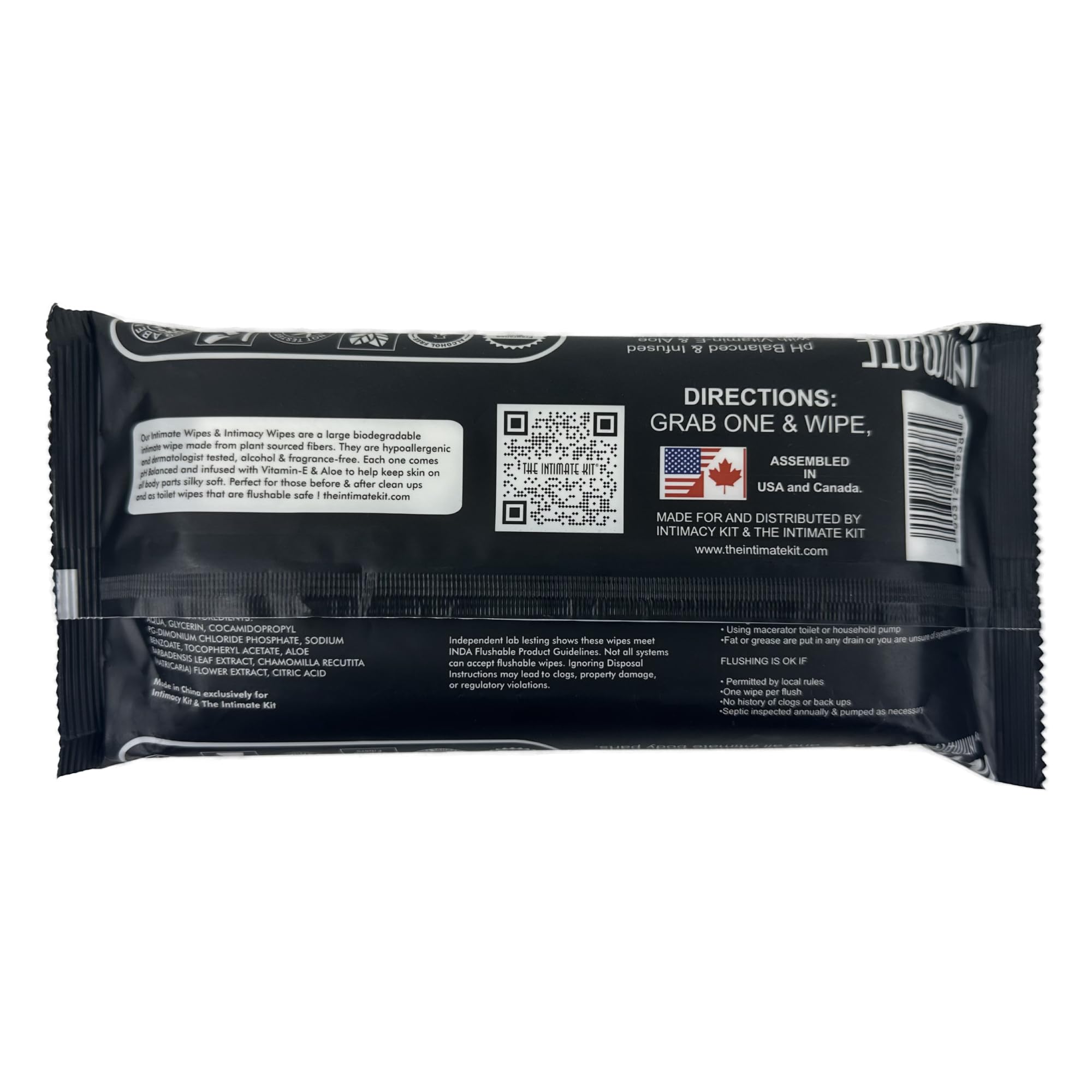 INTIMACY KIT Toallitas multiuso para rostro, cuerpo y zonas sensibles.