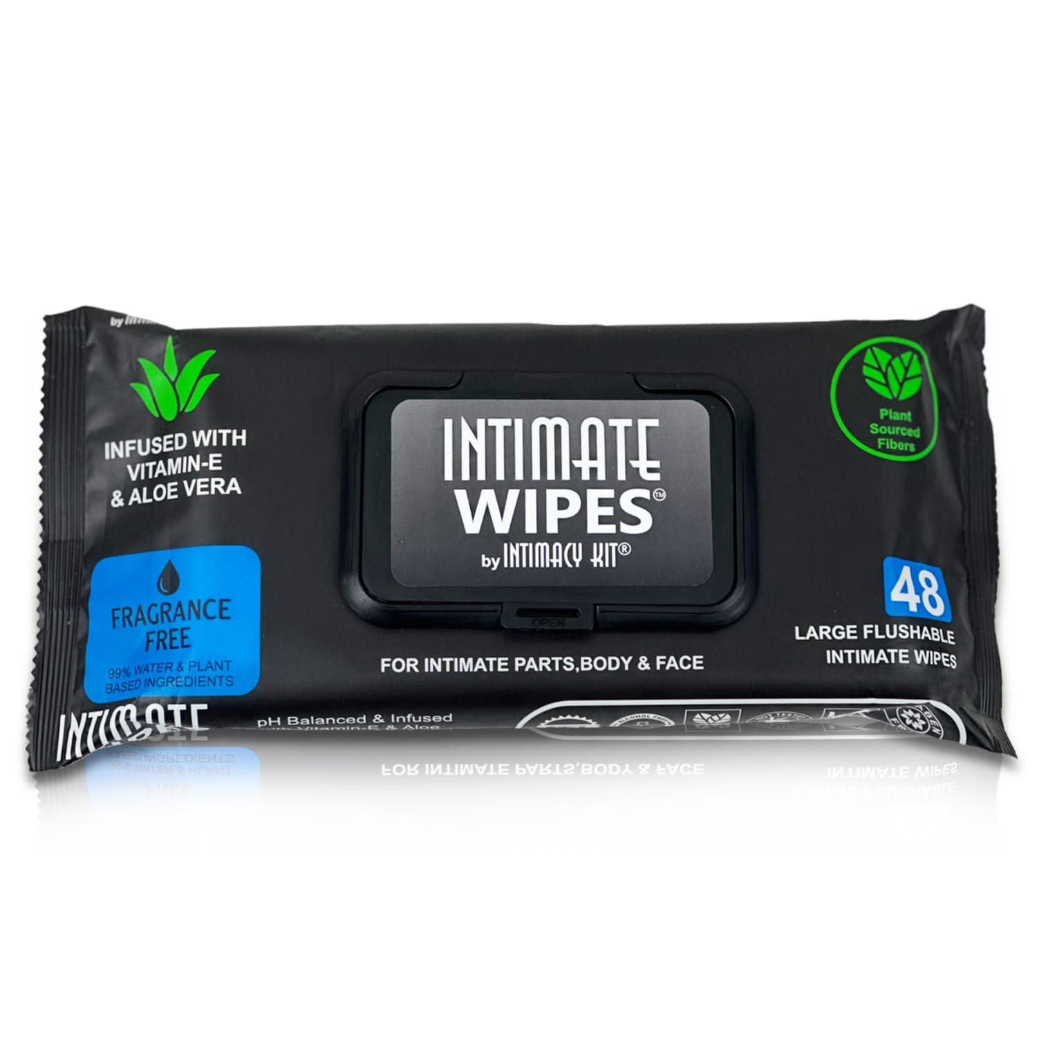 INTIMACY KIT Toallitas íntimas, paquete de 48, cómodo para llevar en bolsa.