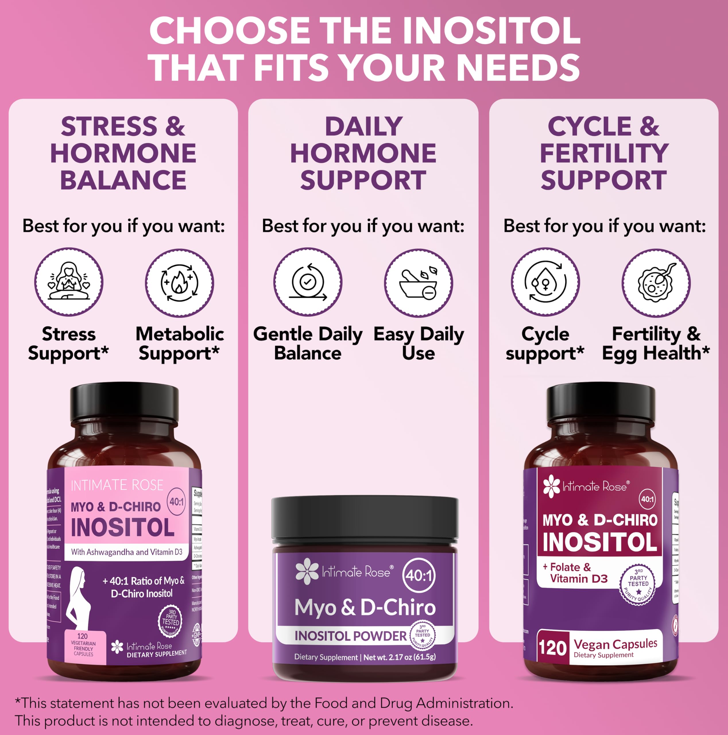 Intimate Rose cápsulas veganas: sin gluten y alérgenos comunes.
