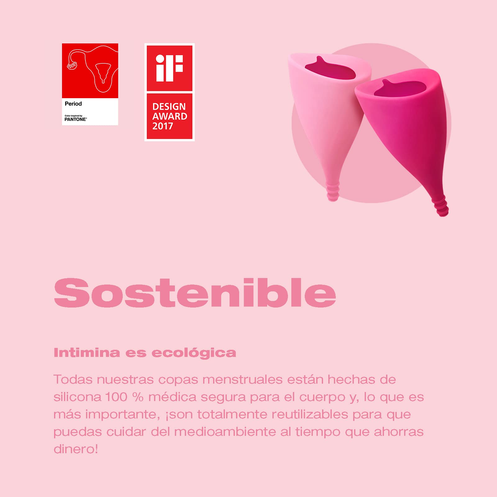INTIMINA Ziggy Cup 2, estuche de silicona para almacenar y transportar.