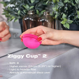 INTIMINA Ziggy Cup 2 pestaña con relieve para retiro sin esfuerzo