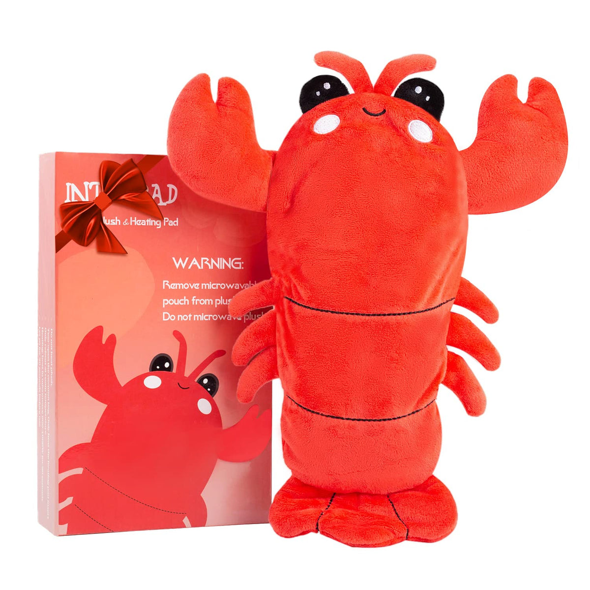 Intoypad langosta peluche con calor suave para confort durante la menstruación