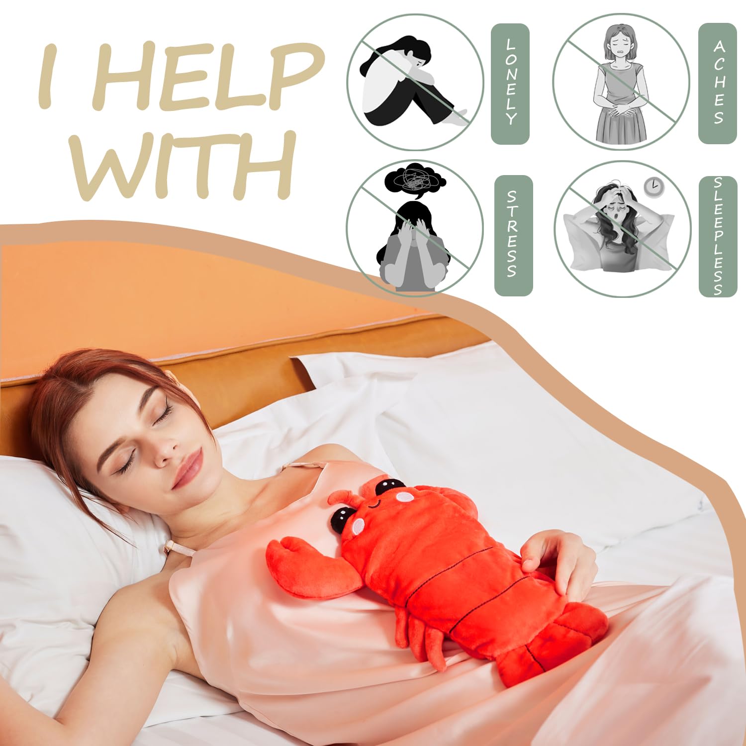 Intoypad langosta peluche con aroma a lavanda para relajación