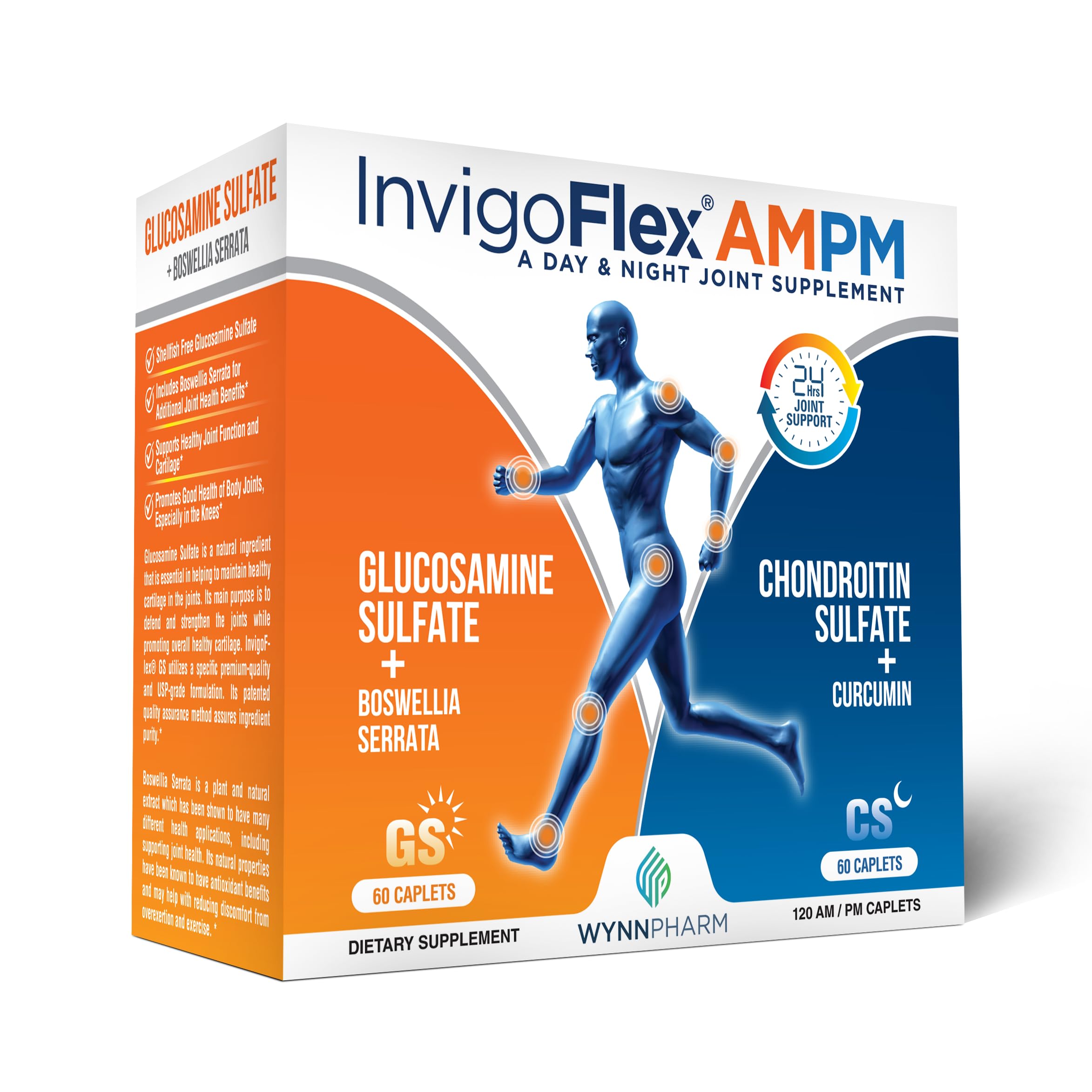 InvigoFlex AMPM – Bote glucosamina manana para soporte articular diario.