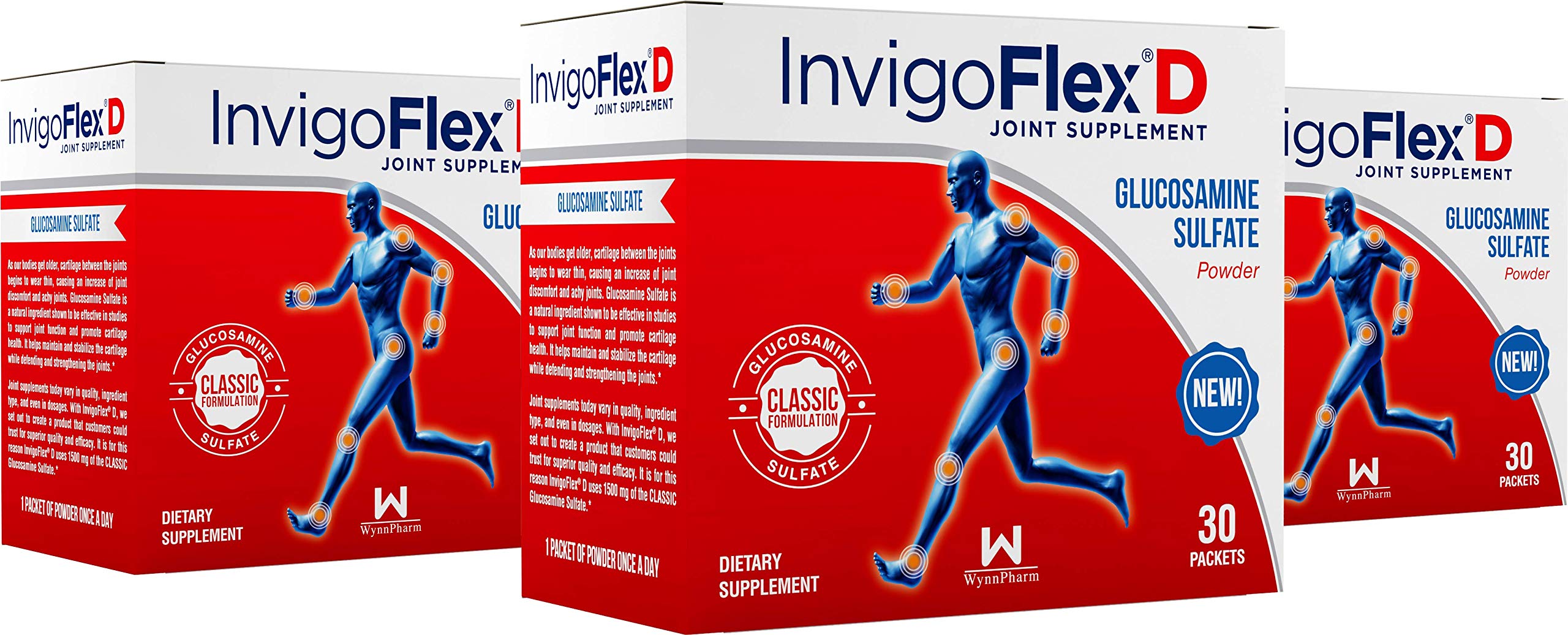 InvigoFlex frasco de glucosamina sulfato, apoyo diario a las articulaciones