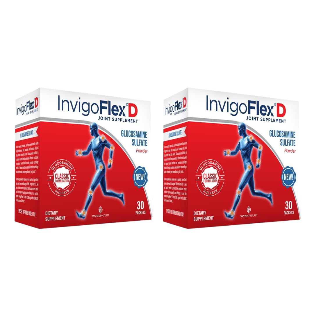 Invigoflex polvo glucosamina sulfato 1500 mg, textura suave para articulaciones en uso diario.