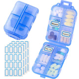 INVODA estuche de pastillas con 10 compartimentos para viaje y organización diaria
