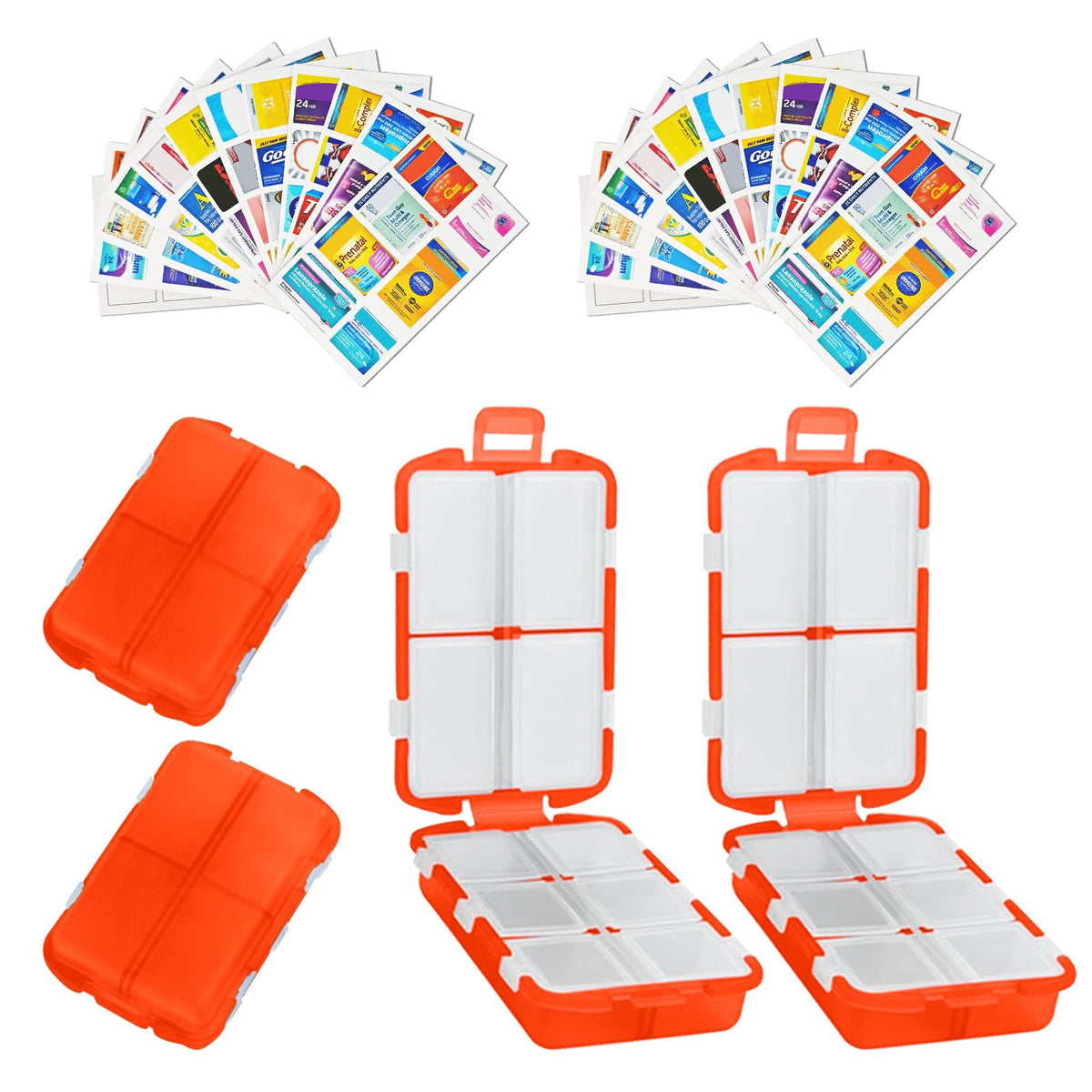 INVODA: organizador de pastillas semanal en par, ideal para viajes.