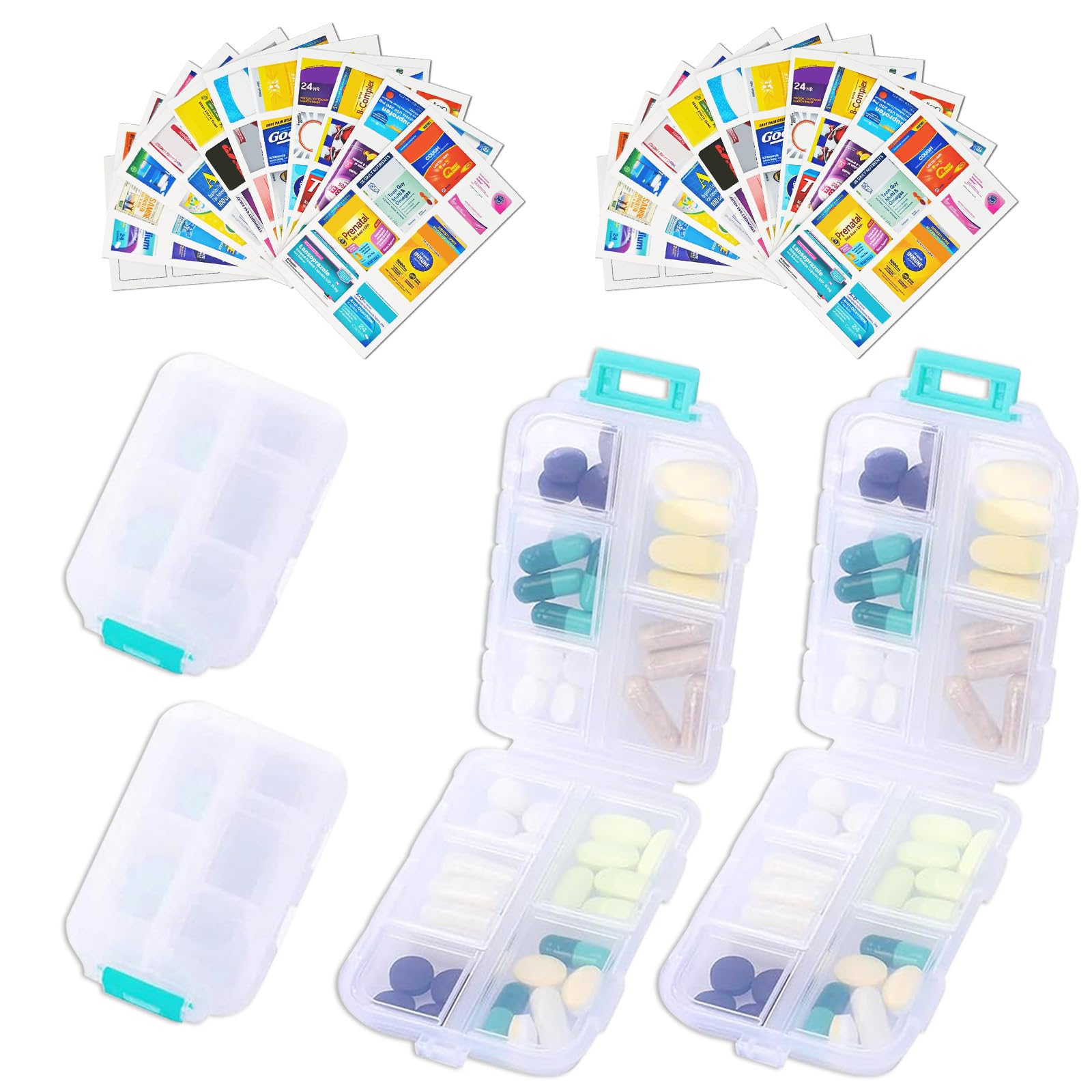 Estuches INVODA para pastillas semanales, compacto y práctico para el día a día.
